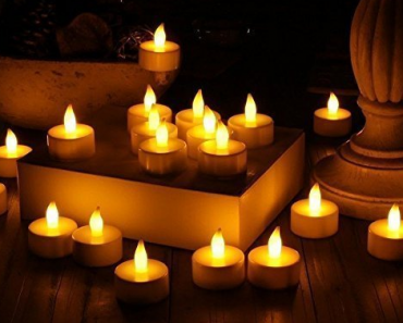Battery-powered Flameless LED Tealight Candles, Pack of 24 – Just $11.99!