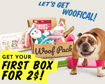 Give your dog the best gift! Get Your First Woof Pack Box For $2!