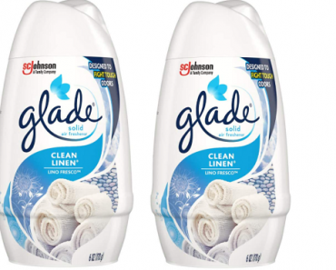 Glade Solid Air Freshener, Deodorizer for Home and Bathroom, Clean Linen Only $0.78! (Reg. $7.15)