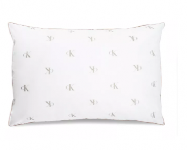 Calvin Klein Monogram Logo Medium Support Cotton Pillow Only $10.99!