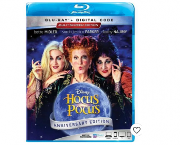 Hocus Pocus Blu-Ray/Digital Copy Only $9.00! (Reg. $15) Great Ready for Halloween!