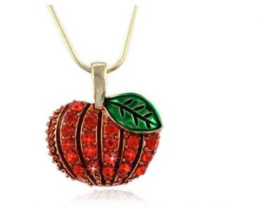 Pumpkin Gemstone Necklace – Just $9.99! Get Ready For Fall!