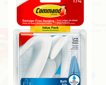 Command Large Towel Hooks Value 3-Pack Only $8.84! (Reg. $13.99)