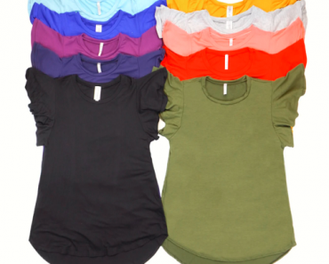 Fall Essential Ruffle Sleeve Top Only $16.99 Shipped! (Reg. $34.99)