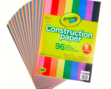 Crayola Construction Paper 96-Count Pack in Assorted Colors Only $2.46! (Reg. $10.65)