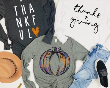 Colorful Pumpkin Thanksgiving Tops – Only $21.99!