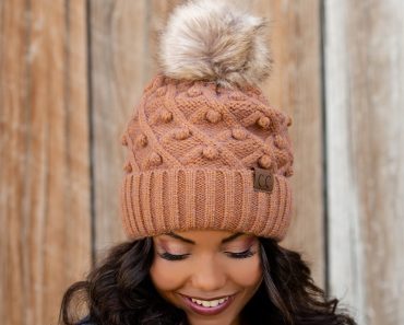 CC Crafted Pom Detail Beanie – Only $19.99!