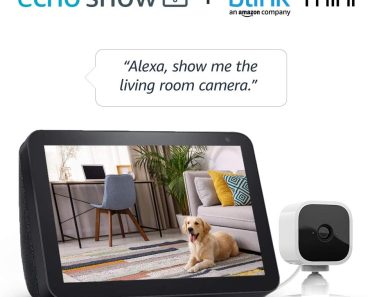Echo Show 8 Charcoal with Blink Mini Indoor Smart Security Camera – Only $79.99!