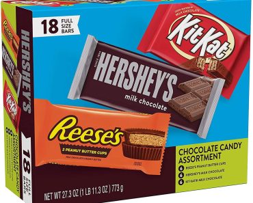 Hershey’s Milk Chocolate & KIT KAT & REESE’S Cups, Assorted Full Size Bars 18 Count – Only $12.58!
