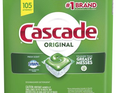 Cascade Original Dishwasher Pods, 105 Count – Only $14.05!