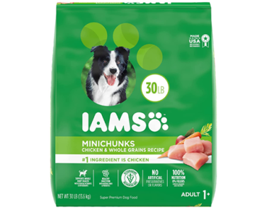 IAMS Minichunks Adult Dry Dog Food, 30lb Chicken – Just $14.33! $14 off coupon!