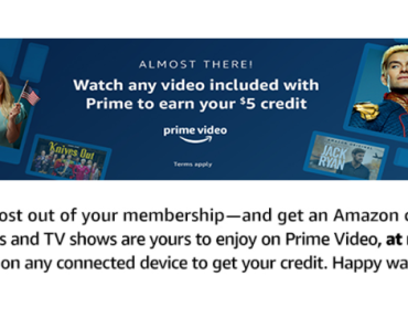 Get a FREE $5 for watching FREE Prime videos!