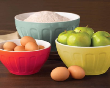 GoodCook 3 Piece Nesting Stoneware Mixing Bowls Only $22.79!