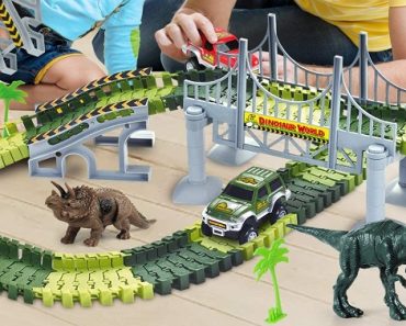 Kids Dinosaur Race Car track with Car Toys Only $19.99! (Reg $36.99)