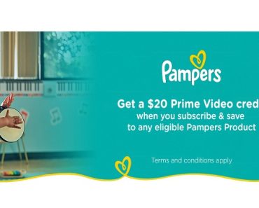 FREE $20 Prime Video Credit with Pampers Subscription on Amazon!