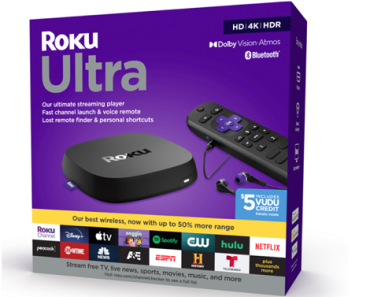 Roku Ultra | Streaming Device 4K/HDR/Dolby Vision, Roku Voice Remote with Headphone Jack Only $59 Shipped! (Reg. $99)