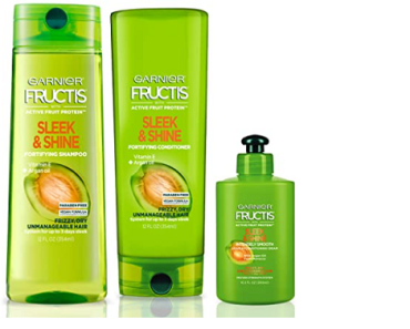 Garnier Fructis Sleek and Shine Shampoo, Condition + Leave-In Conditioning Cream Kit Only $9.39 Shipped!