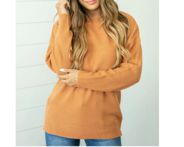 Lacey Waffle Sweater | S-3X Only $24.99 Shipped!