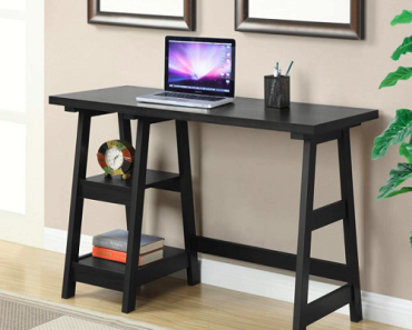 Convenience Concepts Designs2Go Trestle Desk w/ Shelves Only $73.80 Shipped! (Reg. $145.26)