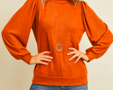 Essential Long Puff Sleeve Top (Multiple Colors) Only $17.99! (Reg. $40)