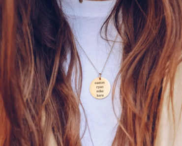 Personalized Large Disc Pendant Necklace (Multiple Styles) Only $16.49! (Reg. $45)