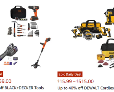 Amazon Daily Deal: Take up to 40% off Black + Decker & Dewalt Tools! Today Only!