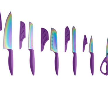Farberware 11-piece Purple Rainbow Titanium Cutlery Set – Just $19.35!