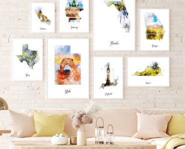 Watercolor Map Prints – Only $5.29!