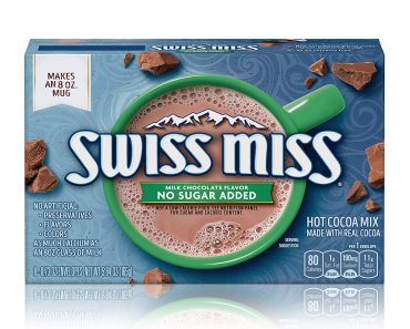 Swiss Miss Milk Chocolate Flavor No Sugar Added Hot Cocoa Mix, 0.73 oz. 8-Count (Pack of 12) – Only $19.62!