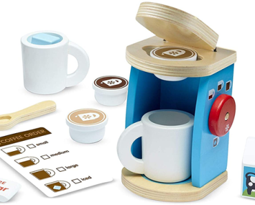 Melissa & Doug 12-Pieces Brew and Serve Wooden Coffee Maker Set – Just $12.91!