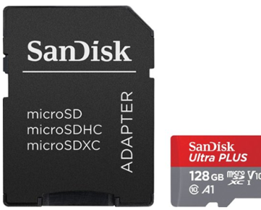 SanDisk Ultra PLUS 128GB microSDXC UHS-I Memory Card – Just $22.99!