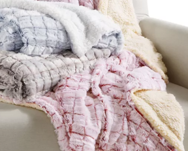 Blue Ridge Elle Home Reversible Micromink to Faux-Sherpa Tie-Dye Throw Only $11.99! (Reg. $40) Black Friday Special!