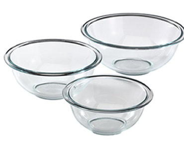 Pyrex Prepware 3-Piece Glass Mixing Bowl Set – Just $16.56!