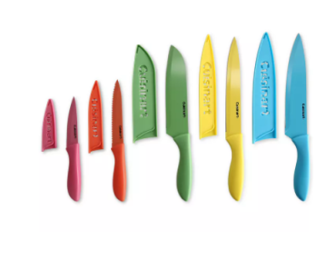 Cuisinart 10-Pc. Ceramic-Coated Cutlery Set with Blade Guards Only $13.99! (Reg. $40) Black Friday Deal!