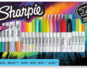 Sharpie 52pk Permanent Markers Assorted Tip Sizes Multicolored Only $19.99! (Reg. $40)