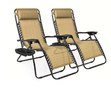 Best Choice Products Set of 2 Adjustable Zero Gravity Lounge Chair Recliners Only $99 Shipped!