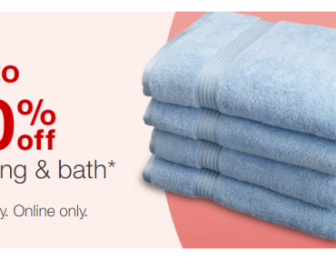 Target: Take up to 40% off Bedding & Bath! Today Only Deal!