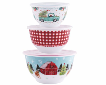 The Pioneer Woman Holiday Barn Serving Bowl Set, 6 Piece Set – Just $14.88!