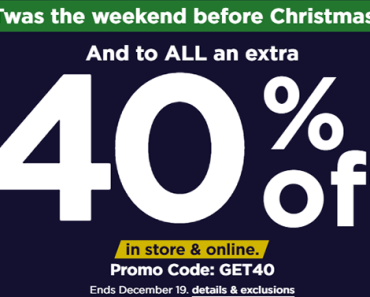 Ends tonight! Kohl’s 40% Off Code for EVERYONE! Plus Earn Kohl’s Cash!