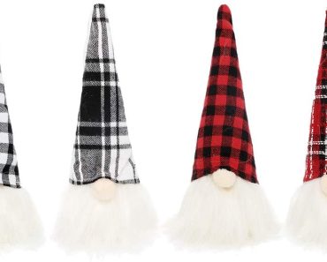 Christmas Gnome Plush Lighted Decorations, 9 Inches Tall – Set of 4 – Just $12.88!