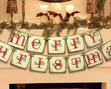 Merry Christmas Banner – Vintage Banner – Just $9.99!