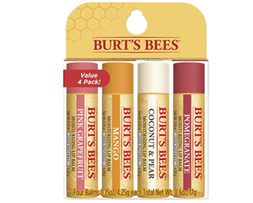 Burt’s Bees 100% Natural Moisturizing Lip Balm – Superfruit – Pink Grapefruit, Mango, Coconut & Pear, Pomegranate – Just $7.97!