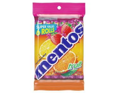 Mentos Fruit Candy, Chewy Candy Roll – Pack of 6 – Just $2.62!