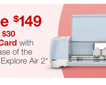 Cricut Explore Air 2 Craft Cutting Machine Only $149 Shipped! Plus, Get a $30 Target Gift Card! Today Only!
