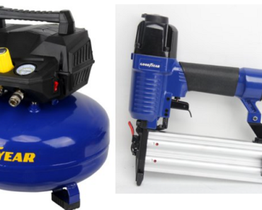 GOODYEAR 6 Gallon Pancake Air Compressor with 2″ Brad Nail Combo Kit Only $89 Shipped! (Reg. $180) Awesome Reviews!