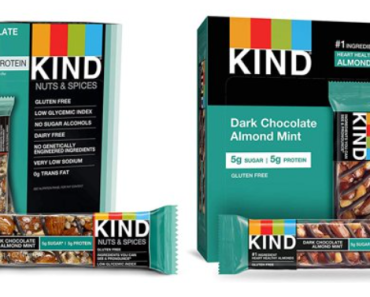 KIND Bars, Dark Chocolate Mint, Gluten Free, 1.4oz, 12 Snack Bars Only $10.15! (Reg. $33)