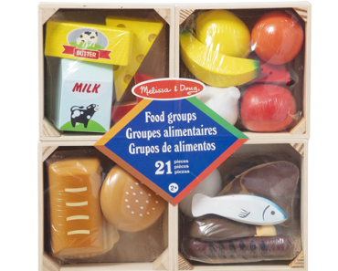 Melissa & Doug Food Groups – 21 Wooden Pieces and 4 Crates – Just $10.00!