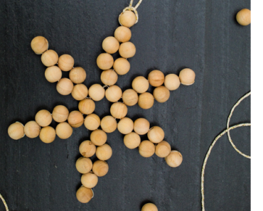 Wood Bead Snowflake Ornaments DIY