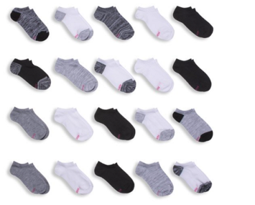 Hanes Girls Extreme Value 20 Pack No Show Socks, Size S-L Only $6! (Reg. $14)