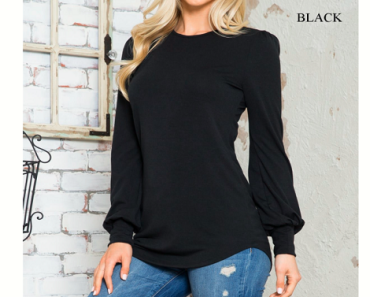 Puff Long Sleeve Top (Multiple Colors) Only $15.99 + FREE Shipping! (Reg. $33.99)